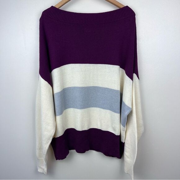 NWT! LUCKY BRAND striped oversized SWEATER XXL - Picture 3 of 5